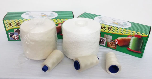 Polyester corespun sewing thread